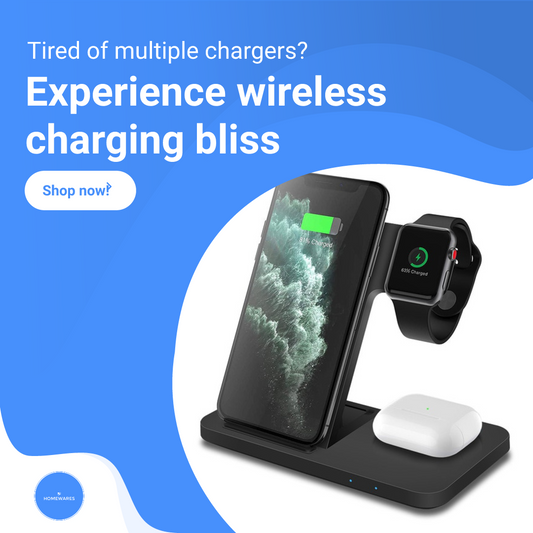 3in1 Wireless Fast Charger Dock Station.