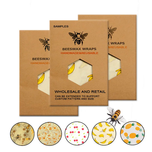 Eco Friendly Reusable Beeswax Food Wraps.