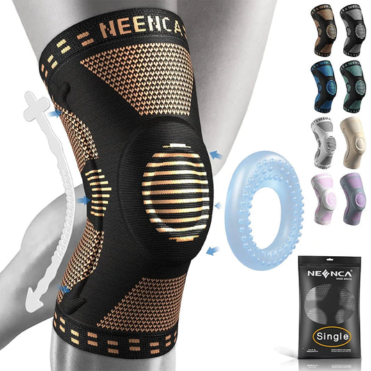Copper Knee Brace Support with Patella Gel Pad