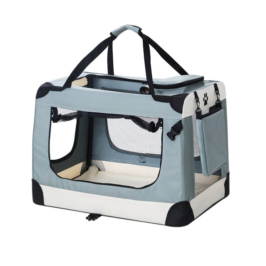 i.Pet Pet Carrier Large Soft Crate Dog Cat Travel Portable Cage Kennel Foldable.
